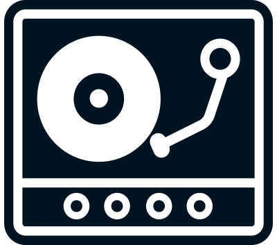 graphic of record player